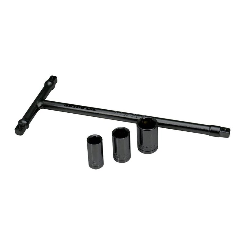 Pit Posse PP2587 3-Way T-Handle Wrench Removable 8mm 10mm 12mm Sockets - Image 3